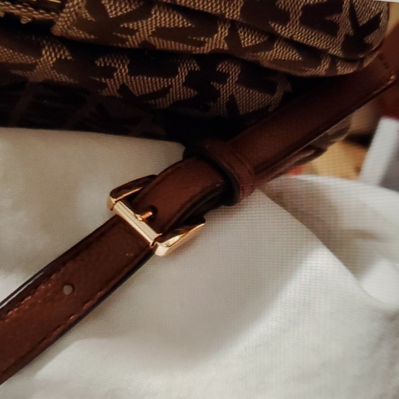 NWT Michael Kors Abby Signature Jacquard Large Cargo Backpack BG/EB/LUGG - Picture 6 of 14